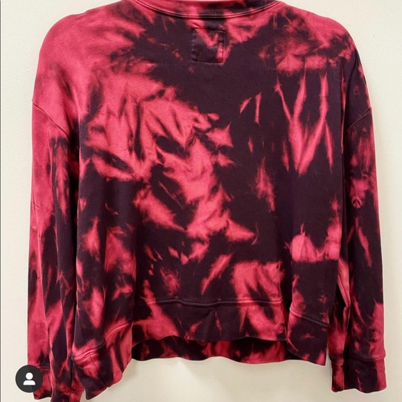 Hand-dyed ForDays Modern Crop Sweatshirt -Eggplant - Picture 2 of 4